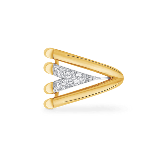 18K Louis Vuitton Volt Upside Down Diamonds Ring