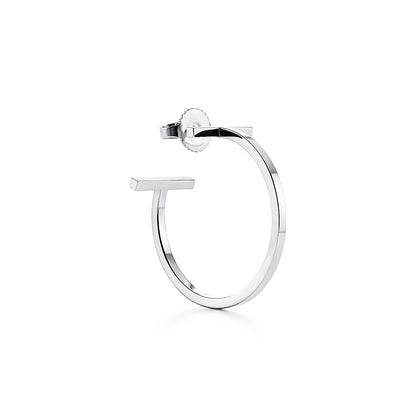 18K Tiffany Hoop Earrings
