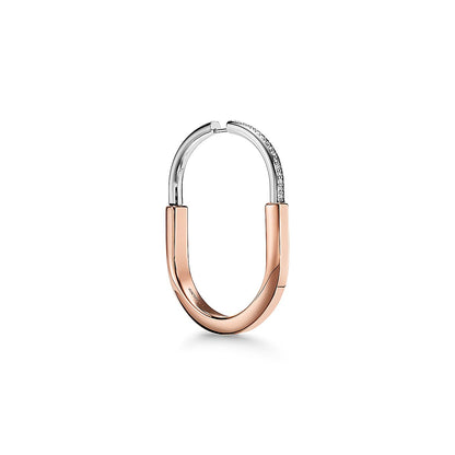 18K Tiffany Lock Diamond Earrings