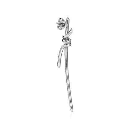 18K Tiffany Knot Drop Diamonds Earrings