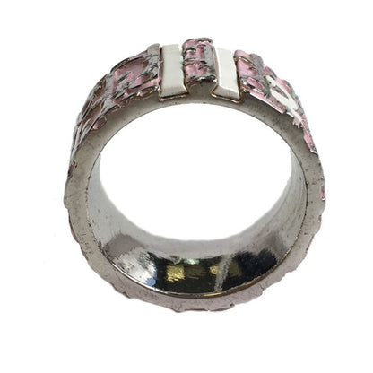 18K Dior Monogram Enamel Ring