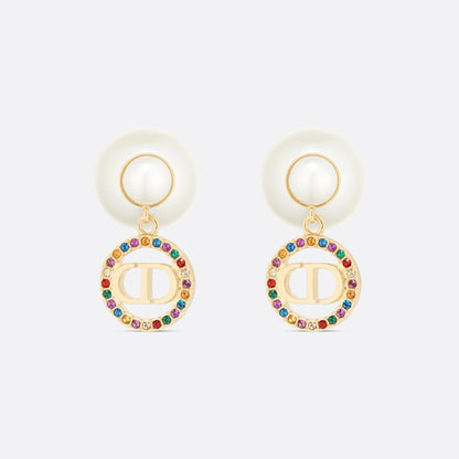 18K Dior Tribales Multicolor Crystals Earrings