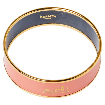18K Enamel Cal¨¨che Wide Bangle Hermes Bracelet