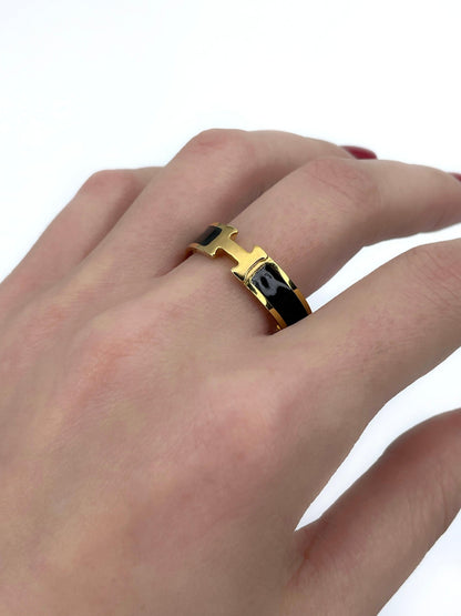 18K Vintage Clic Hermes Ring