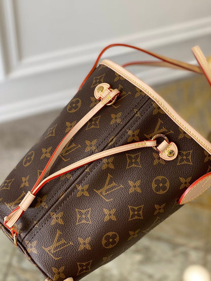 LOUIS VUITTON NEVER FULL MM WITH DUSTBAG MONOGRAM CANVAS 29CM