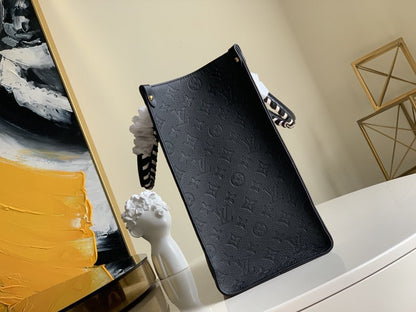 LOUIS VUITTON CRAFTY ONTHEGO GM 41 NOIR MONOGRAM CANVAS