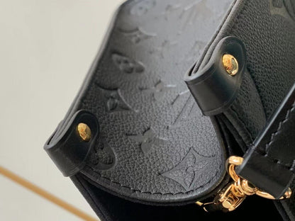 LOUIS VUITTON ONTHEGO PM 25 BLACK MONOGRAM EMPREINTE GIANT CANVAS