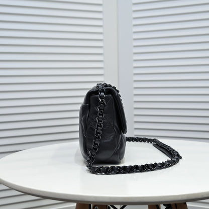 CHANEL 19 FLAP BAG 26CM ALL BLACK