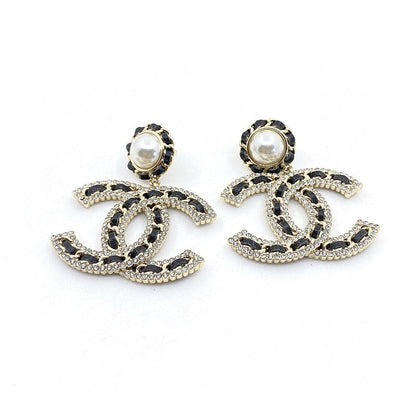 18K  Chanel Pearl Drop Earrings