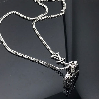 18K Louis Vuitton Monogram Chain Bag Necklace
