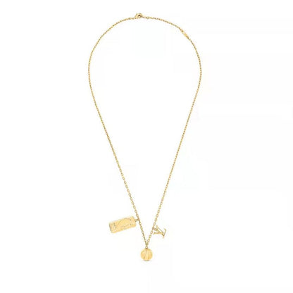 18K Louis Vuitton Tab Pendant Necklace
