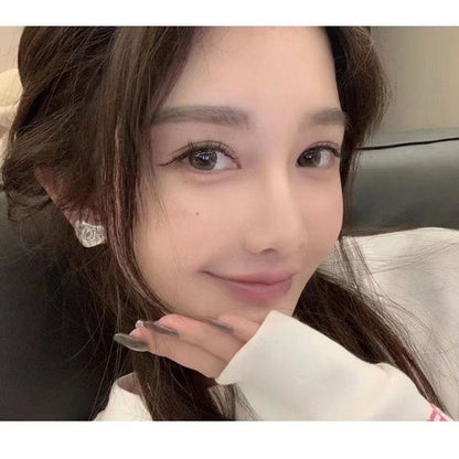 18K  Chanel Pearl Heart Earrings