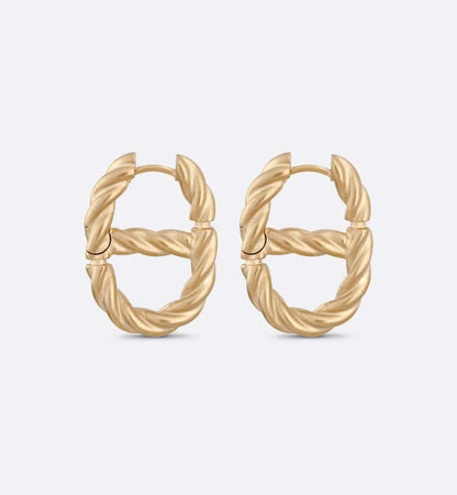 18K Dior Navy Earrings