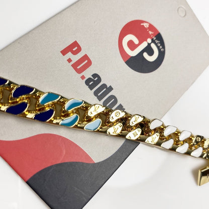 18K Louis Vuitton NBA Chain Links Bracelet
