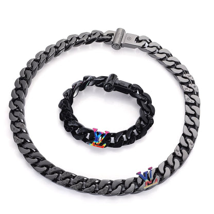 18K Louis Vuitton Rainbow Chain Link Bracelet