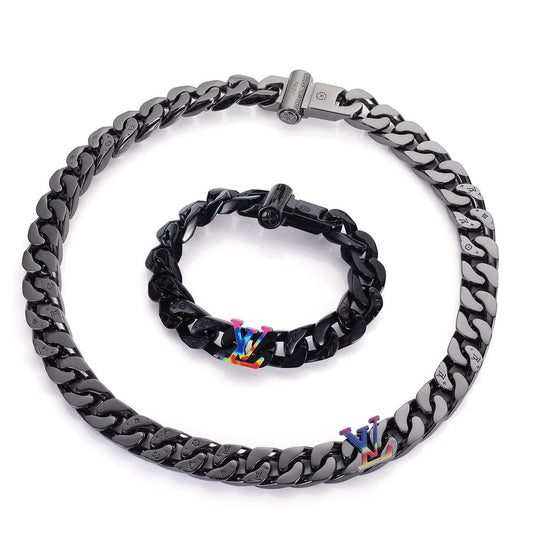 18K Louis Vuitton Rainbow Chain Link Bracelet