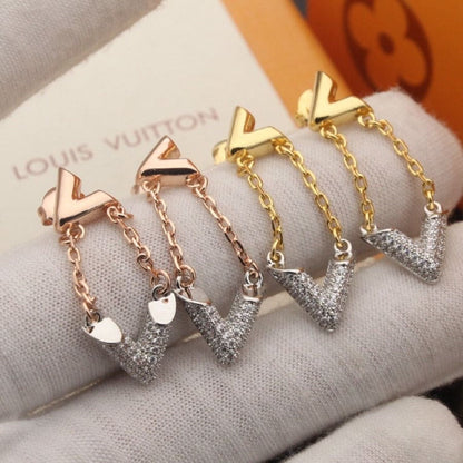 18k Louis Vuitton Volt Upside Down Earrings