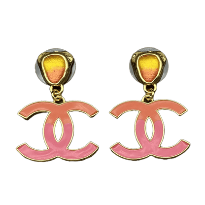 18K Classic Pink  Chanel Dangle Earrings