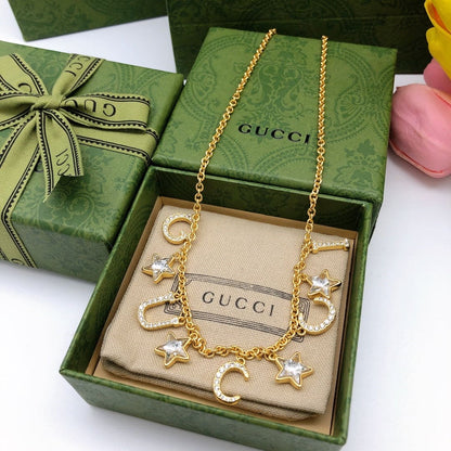 18K Double Gucci Script Necklace