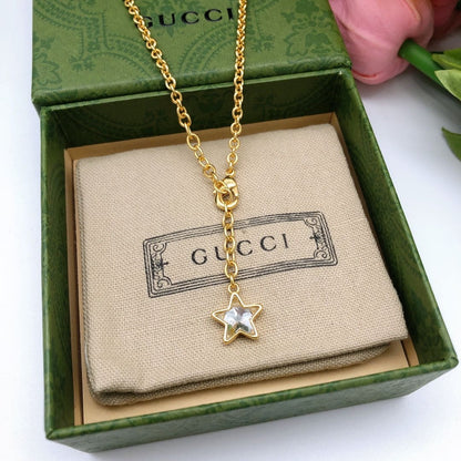 18K Double Gucci Script Necklace