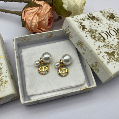 18K Dior Tribales Multicolor Crystals Earrings
