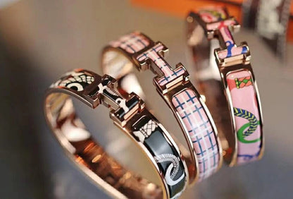 18K Clic Hermes Panoplie Equestre Pink Bracelet