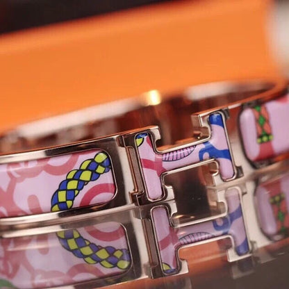 18K Clic Hermes Panoplie Equestre Pink Bracelet