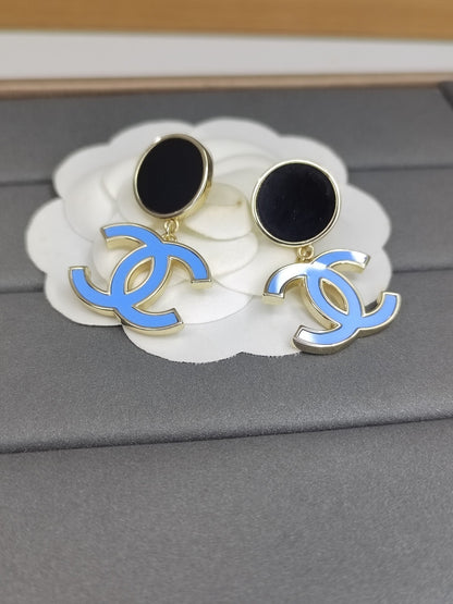 18K Classic Blue  Chanel Dangle Earrings