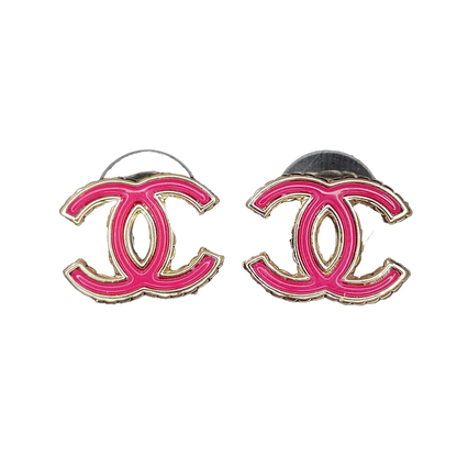 18K  Chanel Pink Earrings