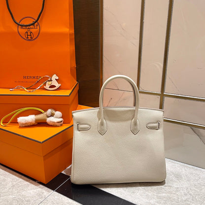 HERMES BIRKIN 30CM CREAMY WHITE TOGO LEATHER SILVER HARDWARE
