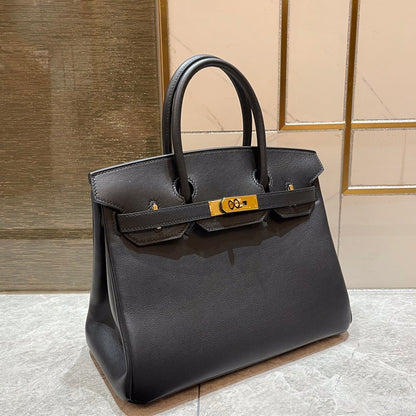 HERMES BIRKIN 30CM BLACK SWIFT LEATHER GOLD HARDWARE