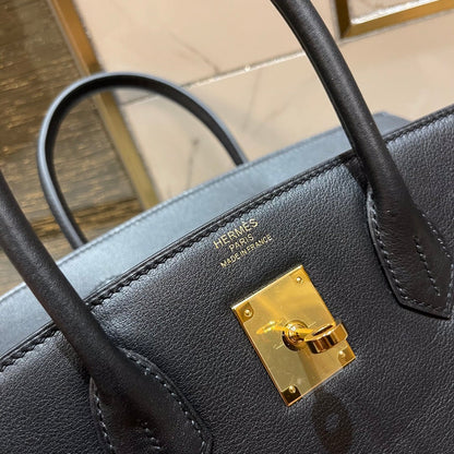 HERMES BIRKIN 30CM BLACK SWIFT LEATHER GOLD HARDWARE