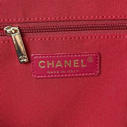 CHANEL HOBO 28CM BLACK LAMBSKIN GOLD HARDWARE