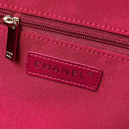 CHANEL HOBO 28CM WHITE LAMBSKIN GOLD HARDWARE