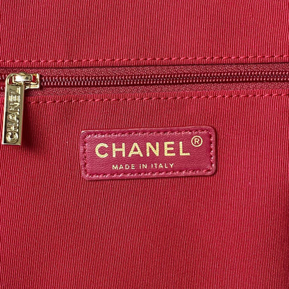 CHANEL LARGE HOBO 37CM BLACK LAMBSKIN GOLD HARDWARE
