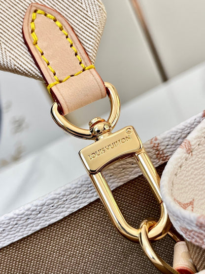 LOUIS VUITTON ONTHEGO 25 WHITE BROWN MONOGRAM CANVAS