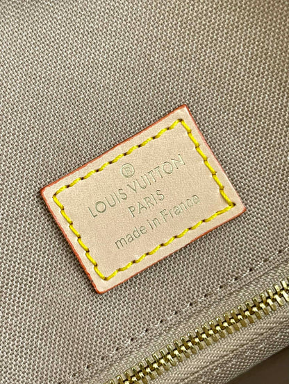 LOUIS VUITTON ONTHEGO 35 WHITE BROWN MONOGRAM CANVAS