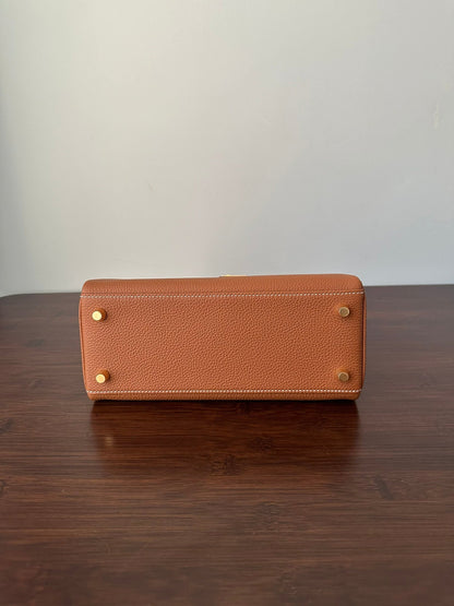 HERMES KELLY 25CM GOLD TOGO GOLD HARDWARE
