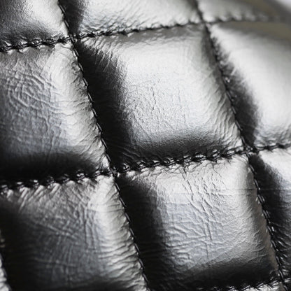 CHANEL VANITY CASE 17 BLACK LAMBSKIN SILVER HARDWARE