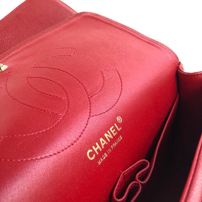 CHANEL FLAP BAG JUMBO 30CM RED CAVIAR GOLD HARDWARE