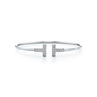 18K Tiffany Diamond Wire Bracelet