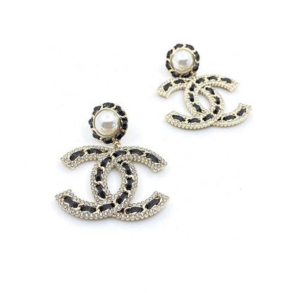 18K  Chanel Pearl Drop Earrings