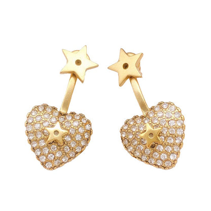 18K Dior Star & Heart Earrings