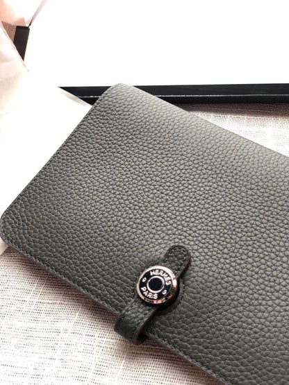 HERMES Dogon Wallet 20 Dark Brown Togo Shw