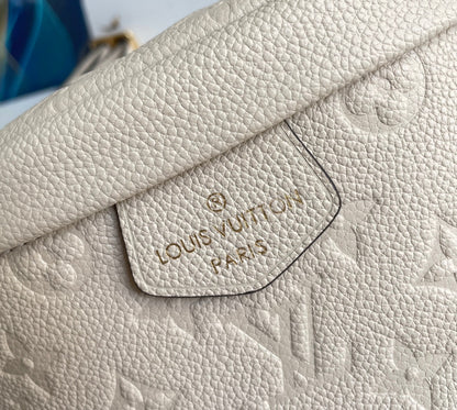LOUIS VUITTON LV BUMBAG WAIST BAG 37 IN CREAM GRAINED CALFSKIN