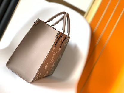 LOUIS VUITTON ONTHEGO GM 41 GREY WHITE