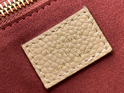 LOUIS VUITTON NEVERFULL MM 32 BEIGE MONOGRAM EMPREINTE LEATHER