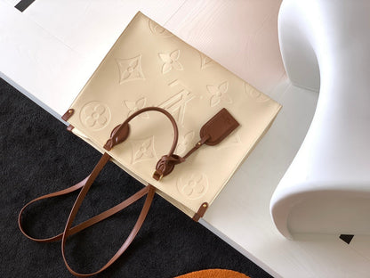 LOUIS VUITTON ONTHEGO GM 41 CREAM CHOCOLATE