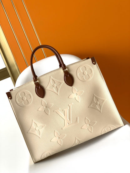 LOUIS VUITTON ONTHEGO GM 41 CREAM CHOCOLATE