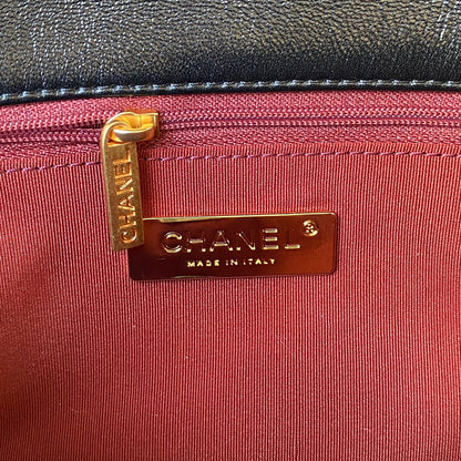 CHANEL MEDIUM 26 FLAP BAG IN BLACK LAMBSKIN
